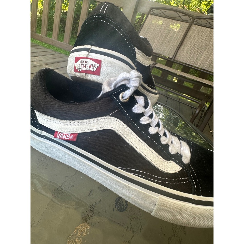 Vans Old Skool Pro Skate Shoes Black White Sneakers Mens Size 5.5 Skateboarding